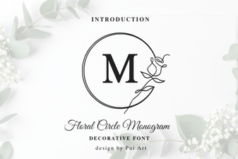 Floral Monograms for Custom Designs