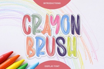 Art Projects with the Crayon Brush Font