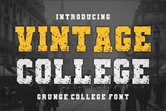 Vintage College Font Styles for Modern Design