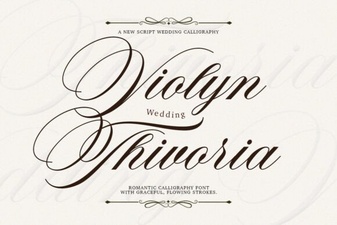 Create with the Violyn Wedding Thivoria Font
